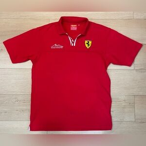 Ferrari Michael Schumacher F1 Formula 1 Licensed red polo shirt size L cotton